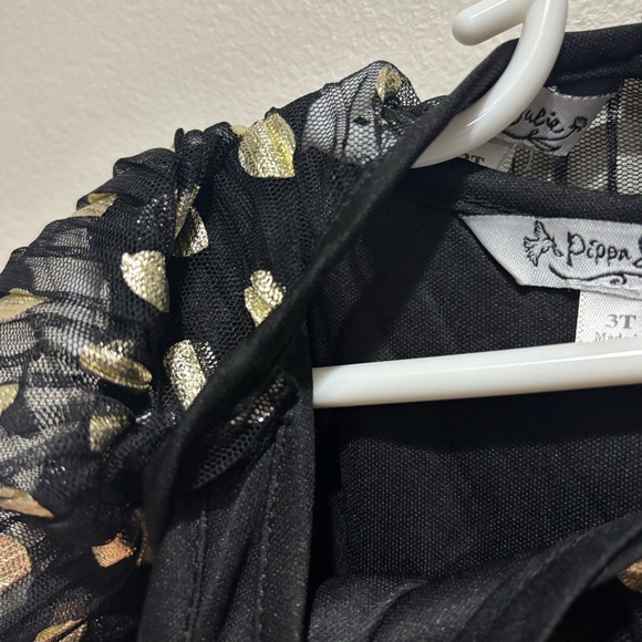 Pippa and Julie Metallic Polka Dot Mesh Float Christmas Dress, Girls 3T - Picture 5 of 10